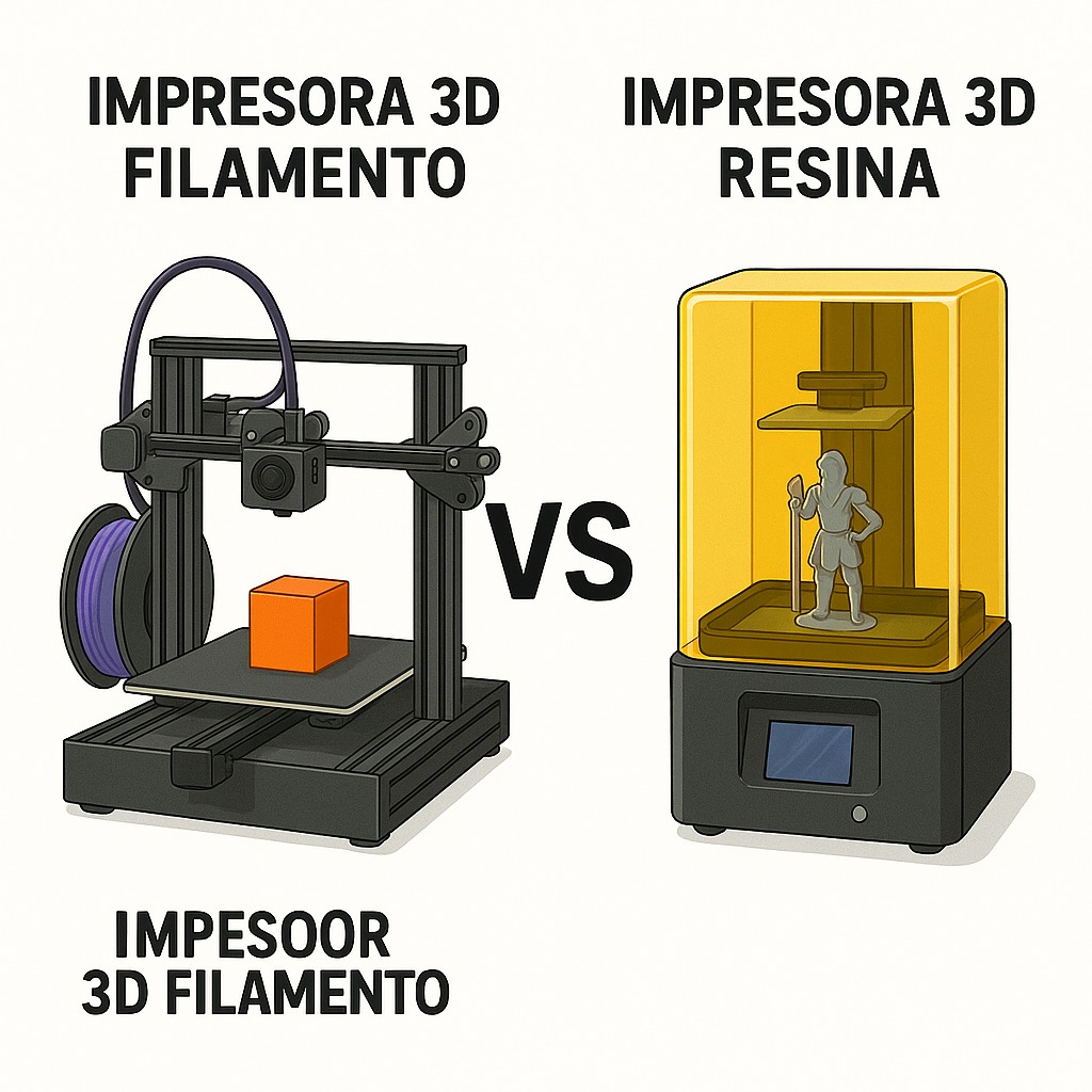 Impresora 3d Filamento vs Impresora 3D resina